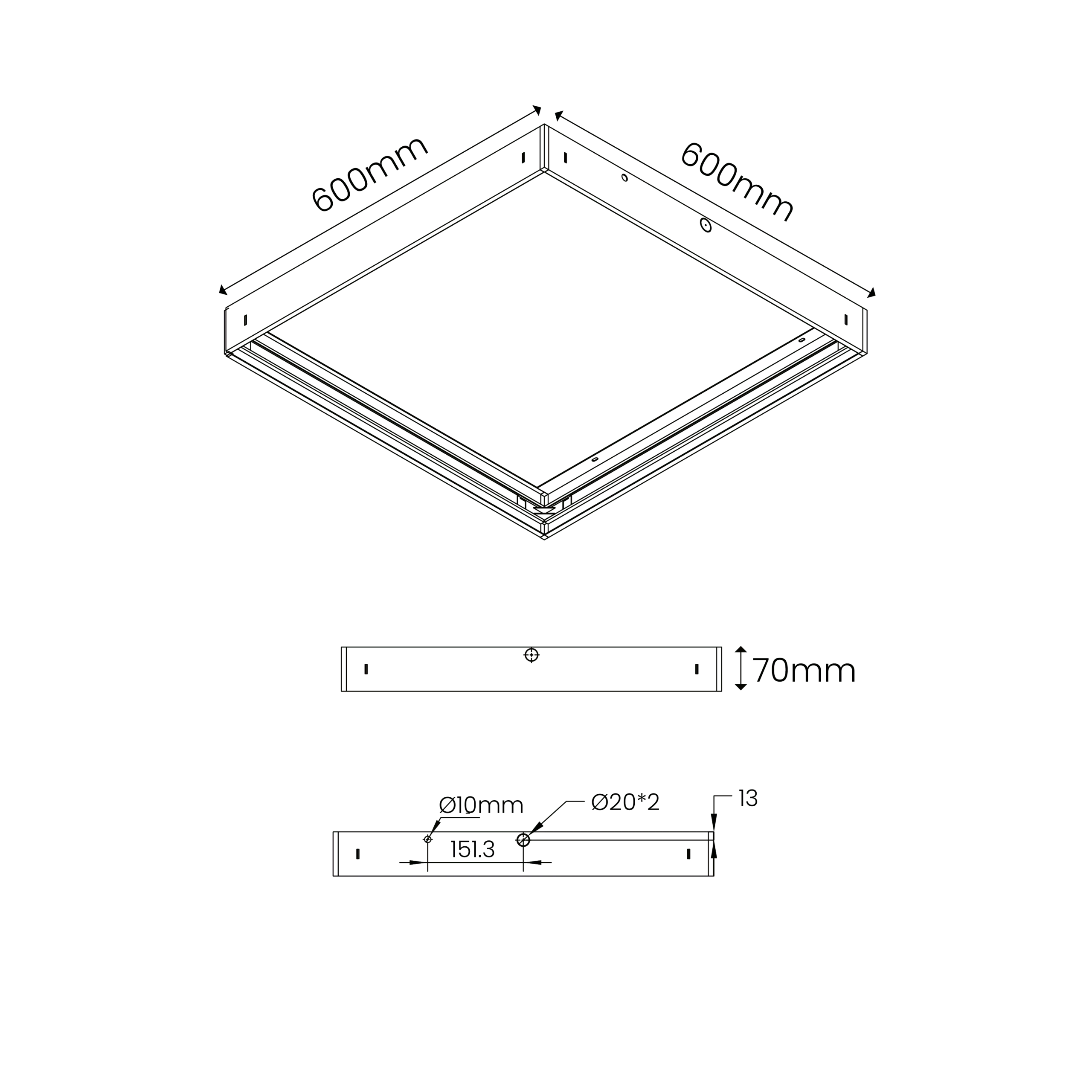 600*600 Surface Mount Box