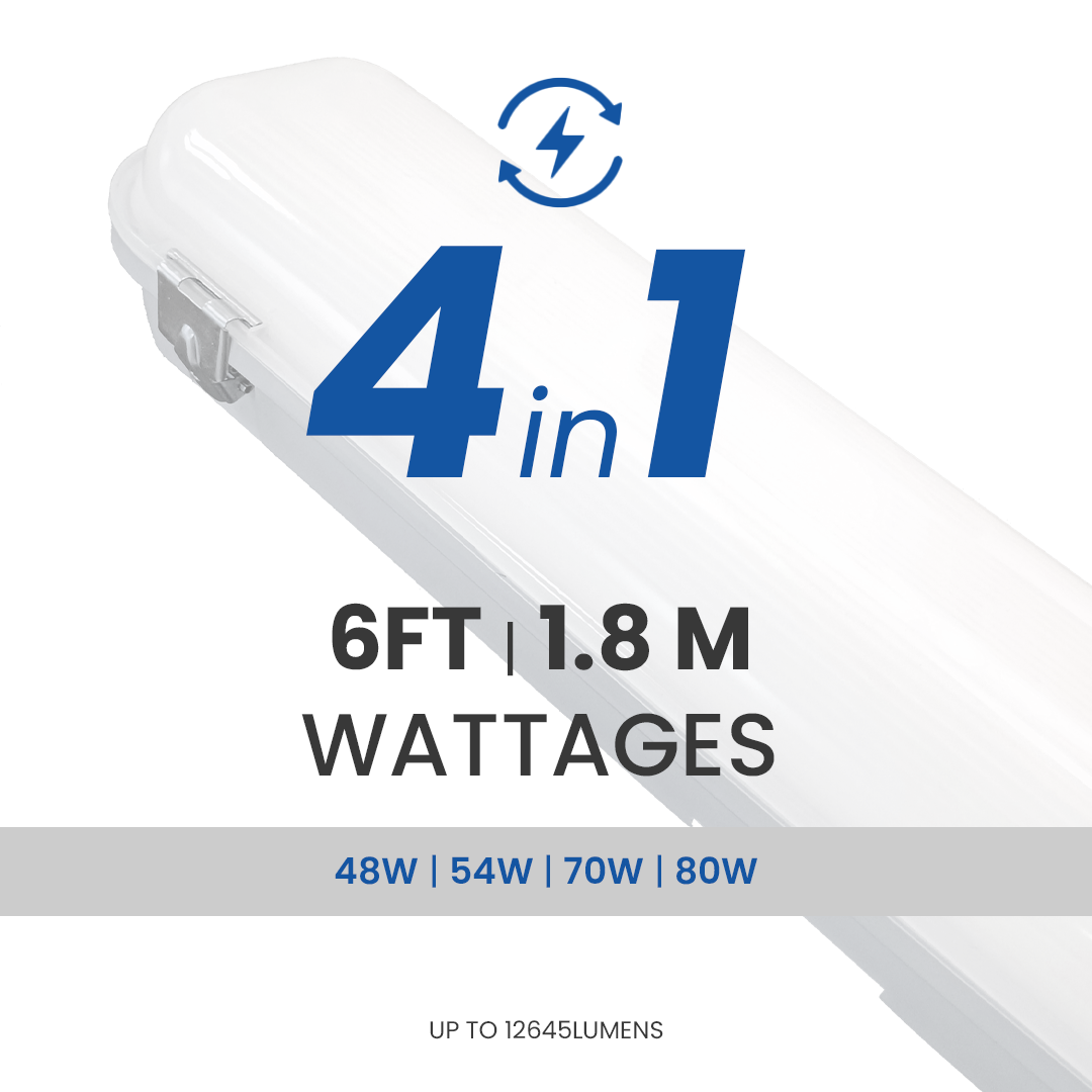 Titan 6Ft Non Corrosive Batten Light | Multi Wattage | IP65